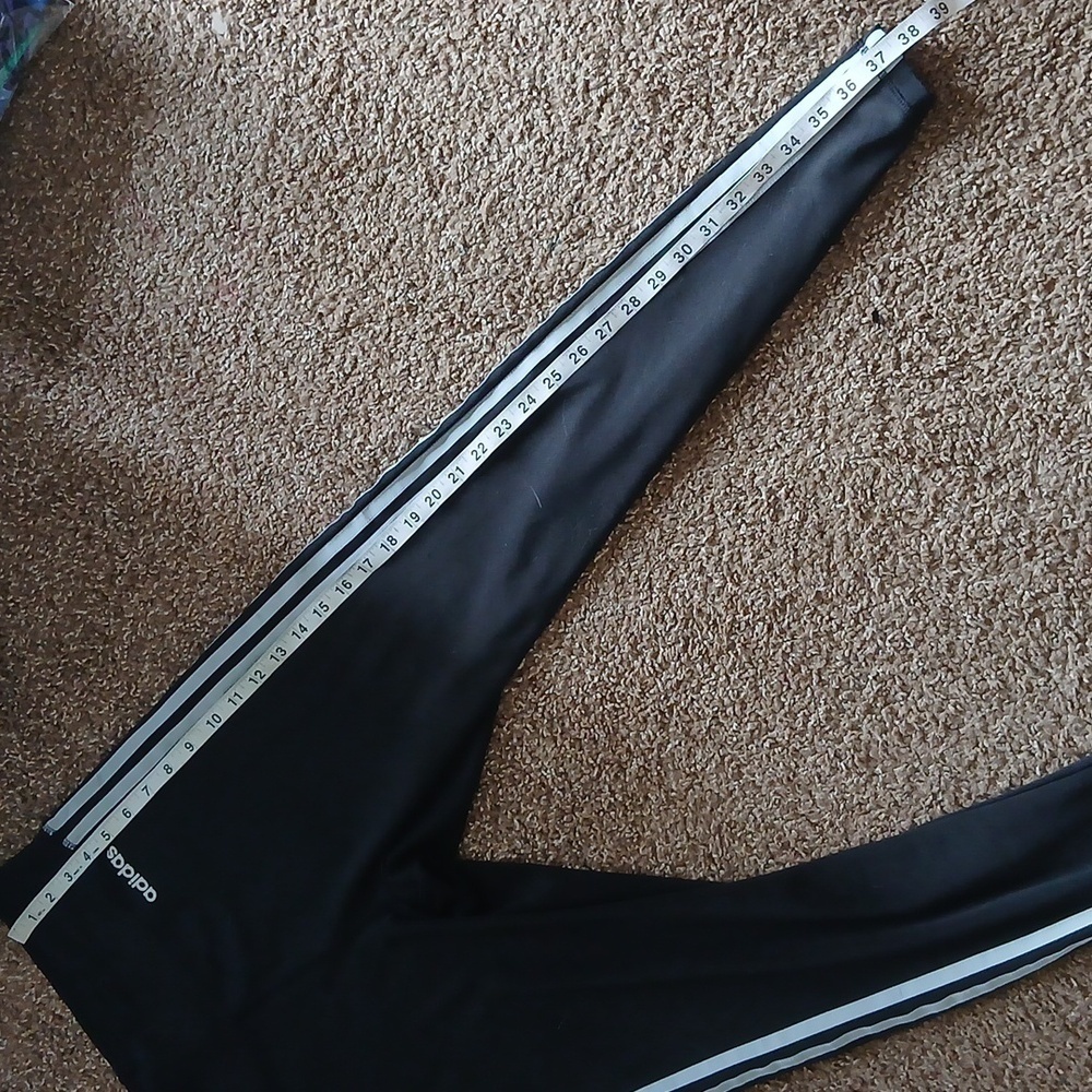 Adidas black and white athletic leggings size large - Picture 11 of 12